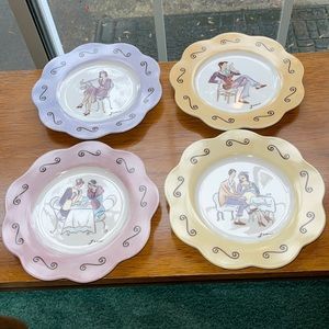 PartyLite Sidewalk Cafe Whimsical Plates